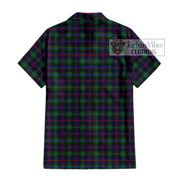 Campbell of Cawdor Modern Tartan Short Sleeve Button Shirt with Family Crest DNA In Me Style