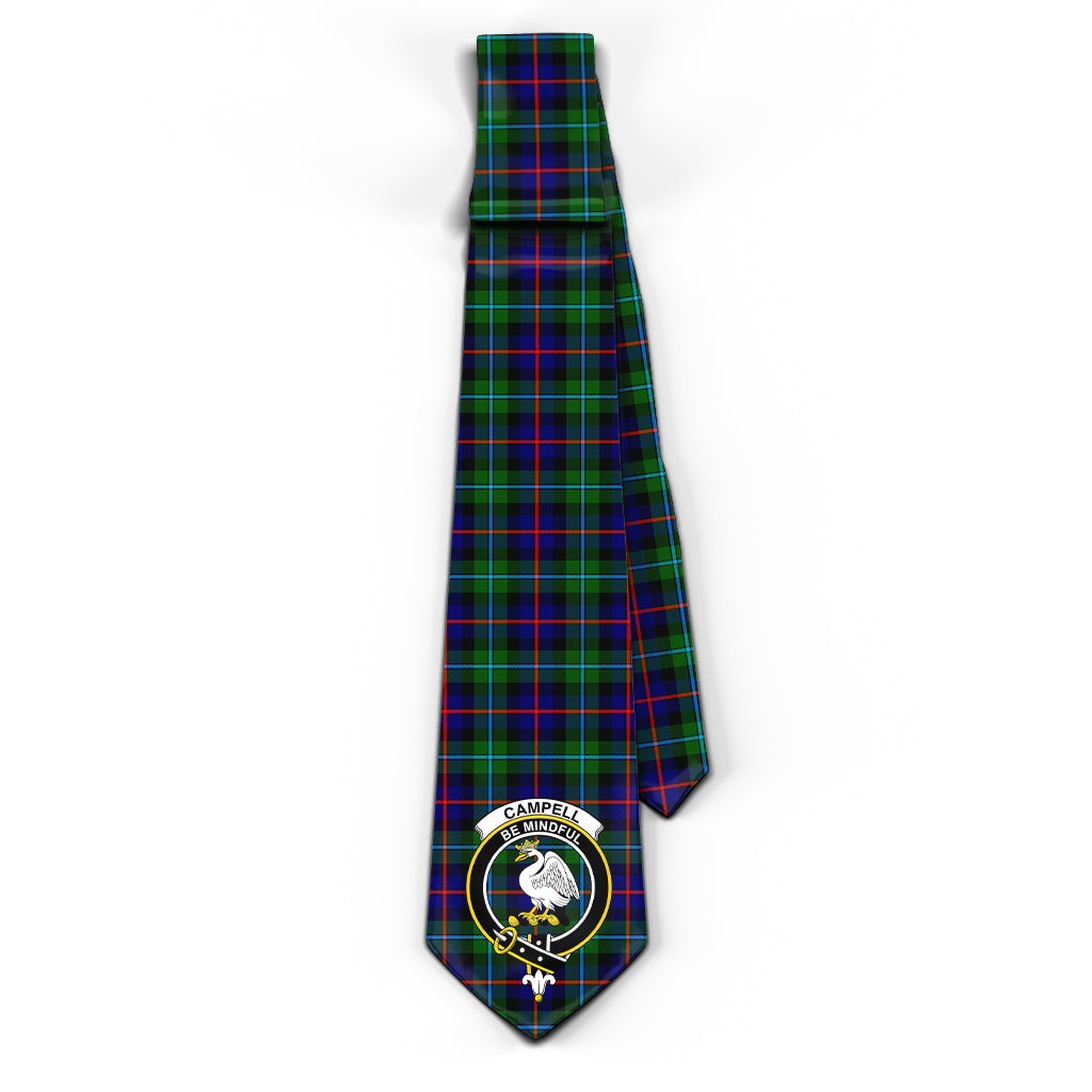 Campbell of Cawdor Modern Tartan Classic Necktie with Family Crest - Tartan Vibes Clothing