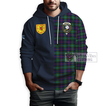 Campbell of Cawdor Modern Tartan Hoodie with Scottish Lion Royal Arm Half Style