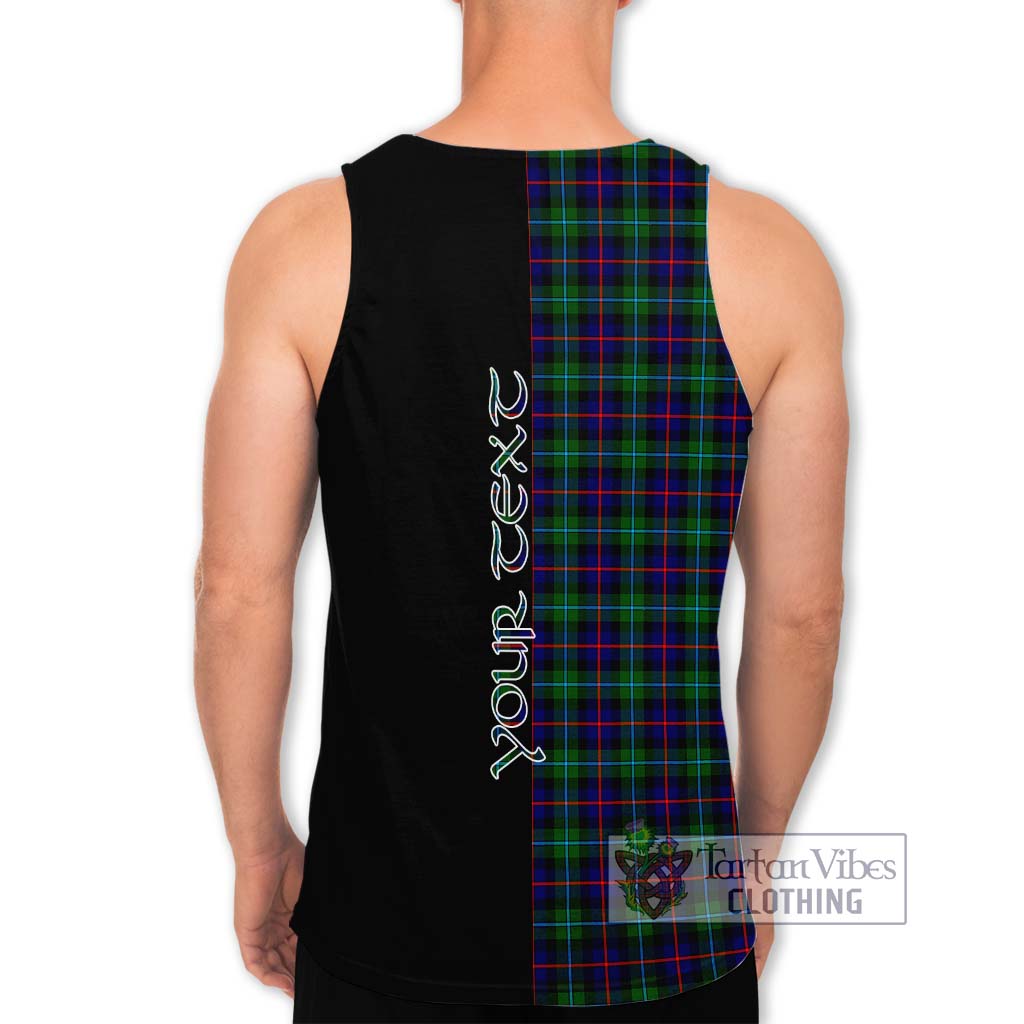 Tartan Vibes Clothing Campbell of Cawdor Modern Tartan Men's Tank Top with Family Crest and Half Of Me Style