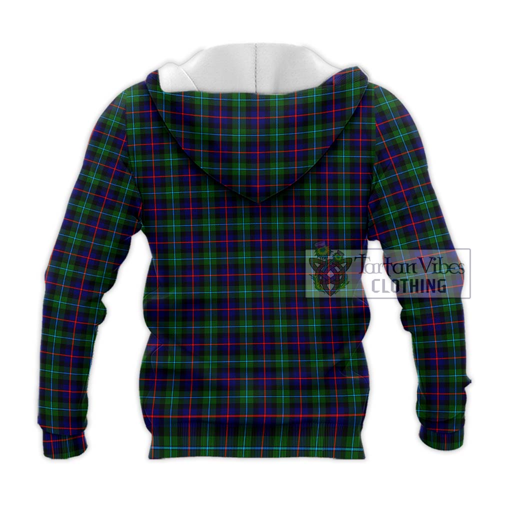 Tartan Vibes Clothing Campbell of Cawdor Modern Tartan Knitted Hoodie with Family Crest DNA In Me Style