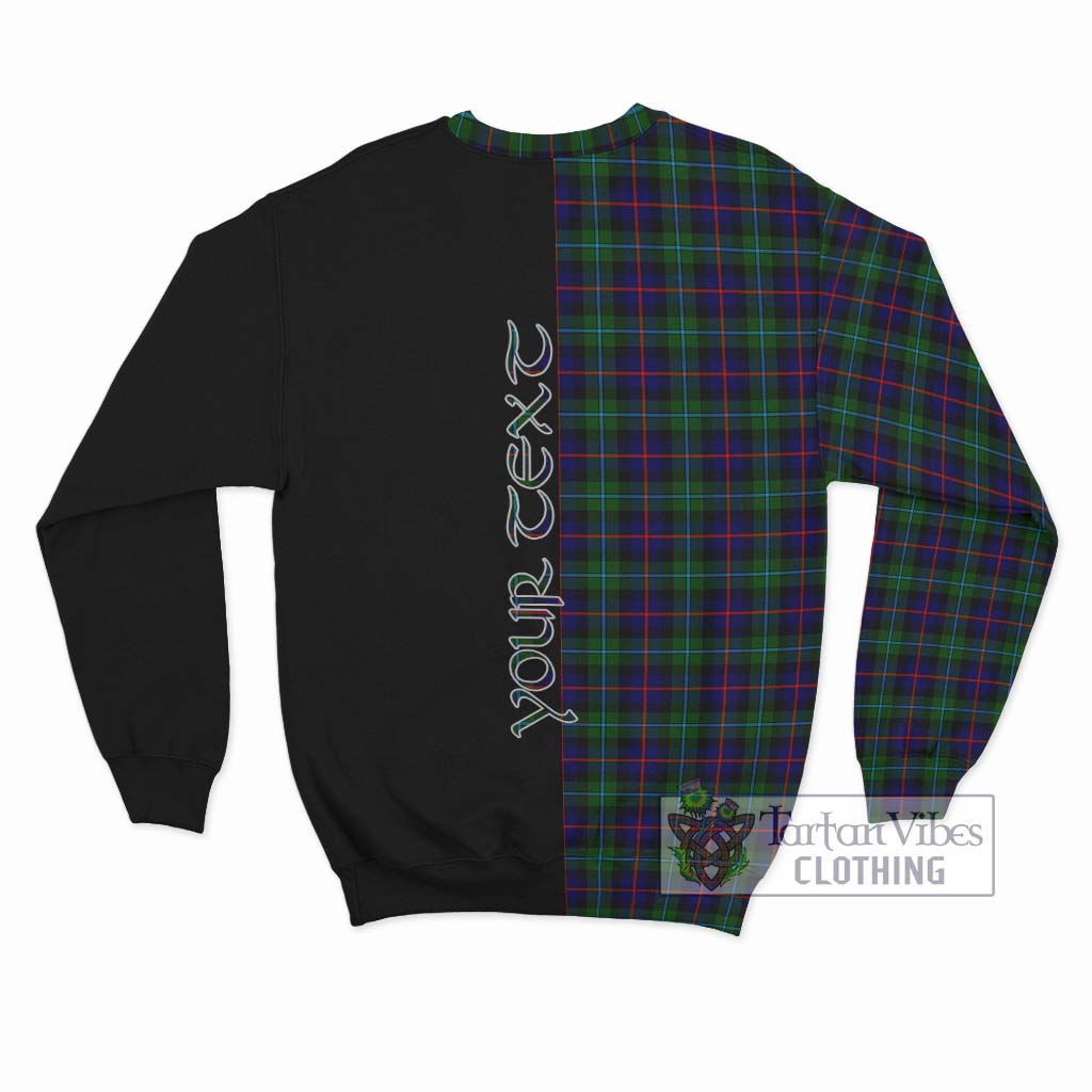 Tartan Vibes Clothing Campbell of Cawdor Modern Tartan Sweatshirt with Family Crest and Half Of Me Style