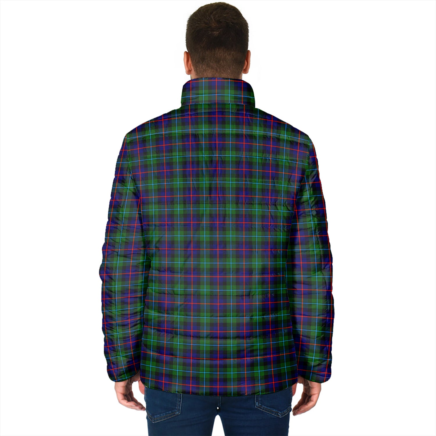 Campbell of Cawdor Modern Tartan Padded Jacket with Family Crest - Tartan Vibes Clothing