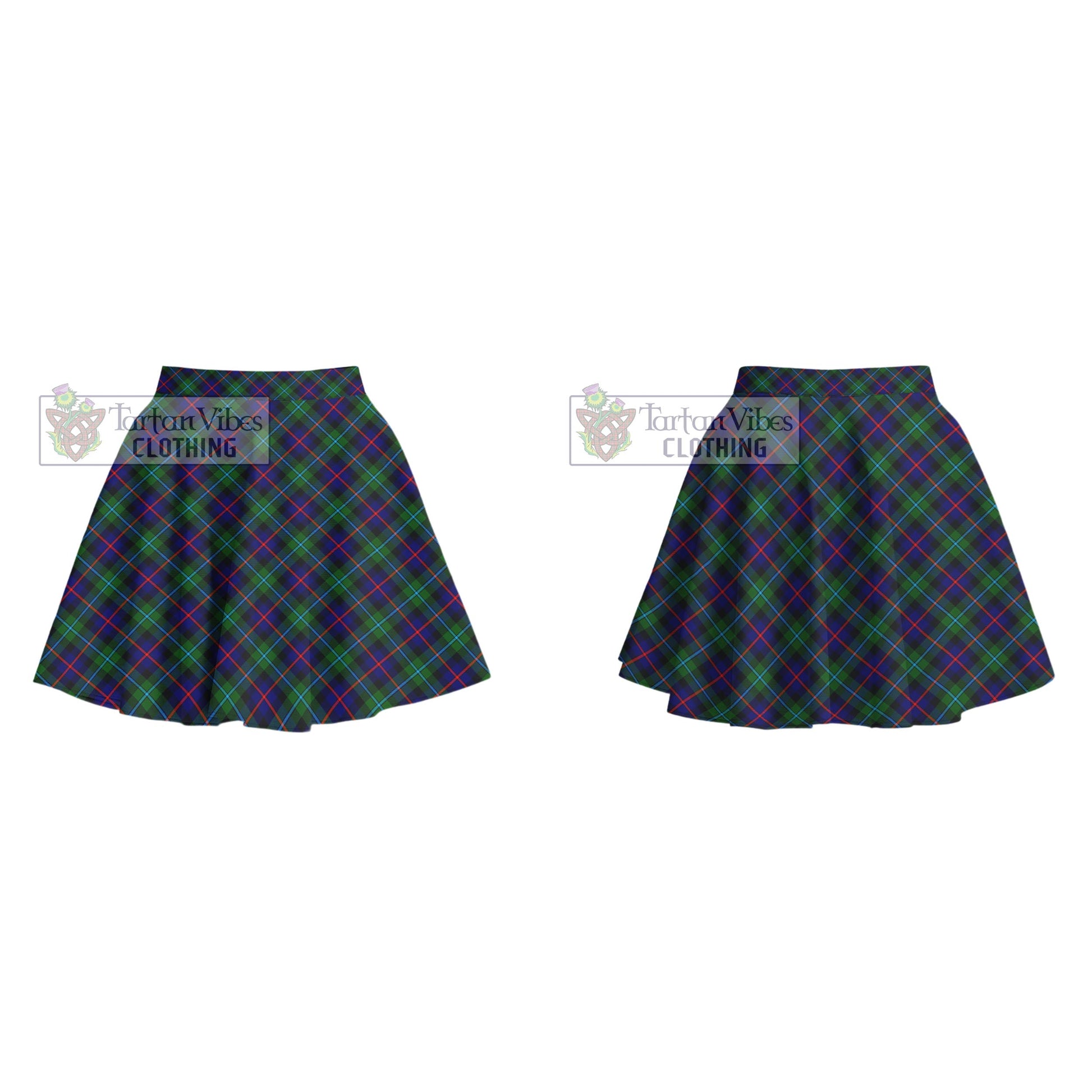 Tartan Vibes Clothing Campbell of Cawdor Modern Tartan Women's Plated Mini Skirt