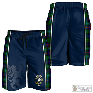 Campbell of Cawdor Modern Tartan Men's Shorts with Family Crest and Lion Rampant Vibes Sport Style