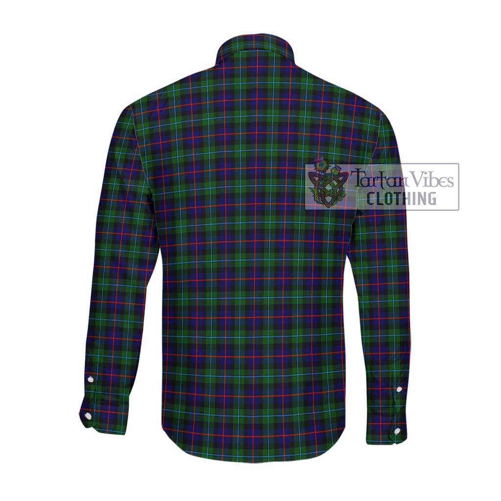 Tartan Vibes Clothing Campbell of Cawdor Modern Tartan Long Sleeve Button Shirt with Family Crest DNA In Me Style