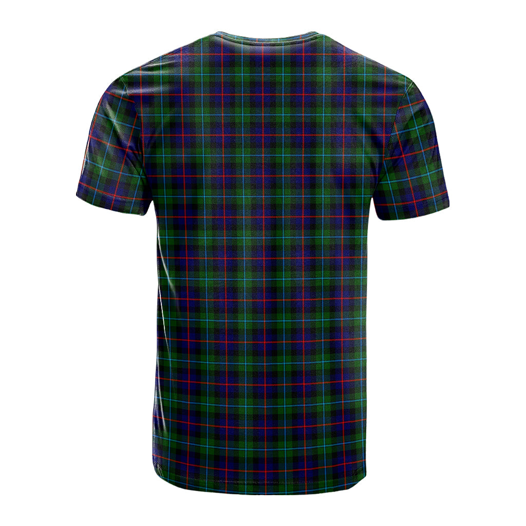 Campbell of Cawdor Modern Tartan T-Shirt with Family Crest - Tartan Vibes Clothing