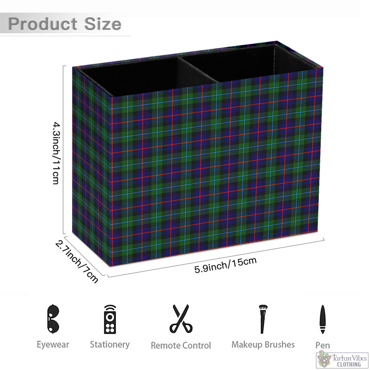 Tartan Vibes Clothing Campbell of Cawdor Modern Tartan Pen Holder