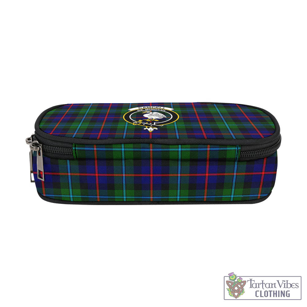 Tartan Vibes Clothing Campbell of Cawdor Modern Tartan Pen and Pencil Case with Family Crest