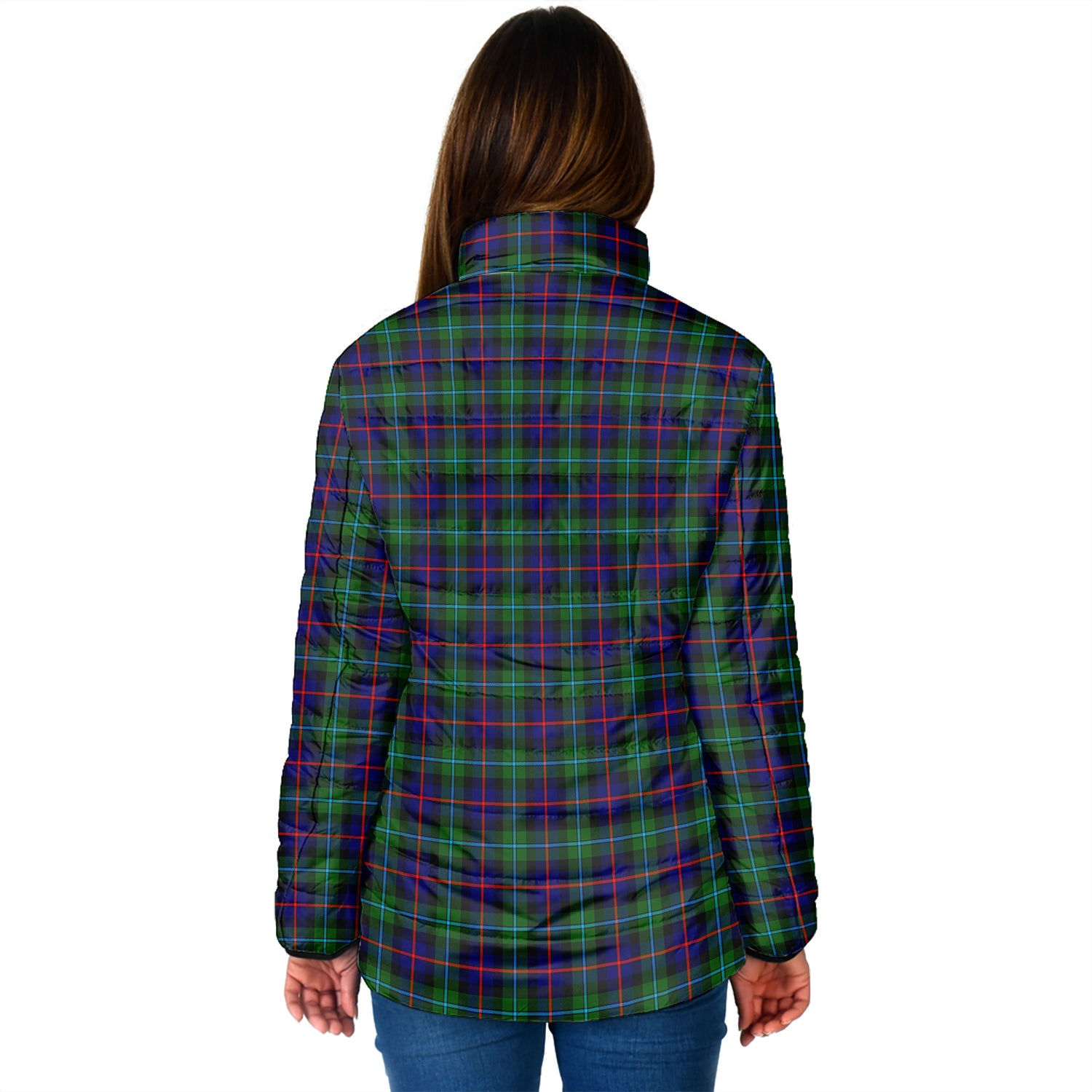 Campbell of Cawdor Modern Tartan Padded Jacket with Family Crest - Tartan Vibes Clothing