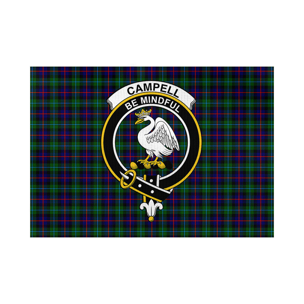 Campbell of Cawdor Modern Tartan Flag with Family Crest - Tartan Vibes Clothing