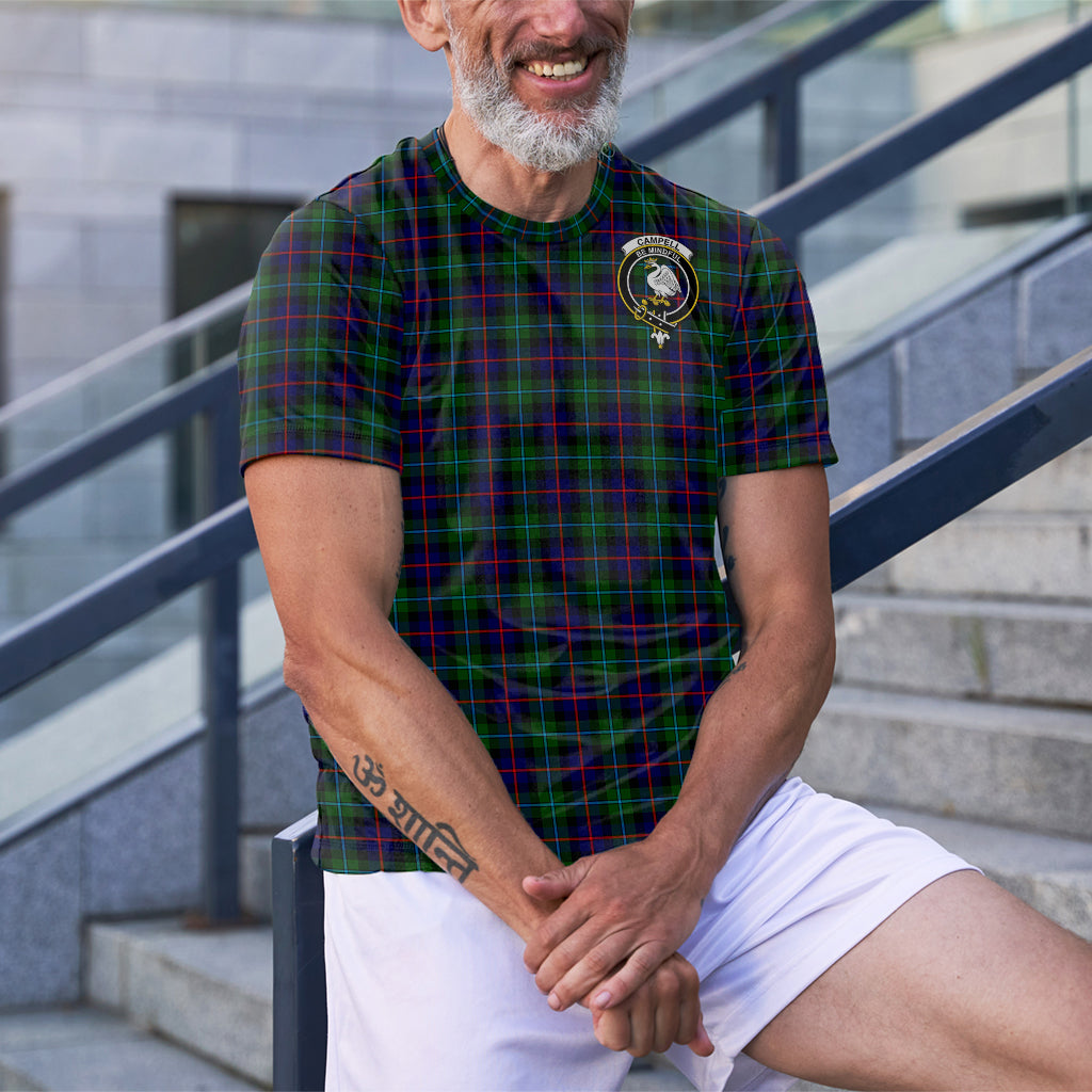 Campbell of Cawdor Modern Tartan T-Shirt with Family Crest - Tartan Vibes Clothing