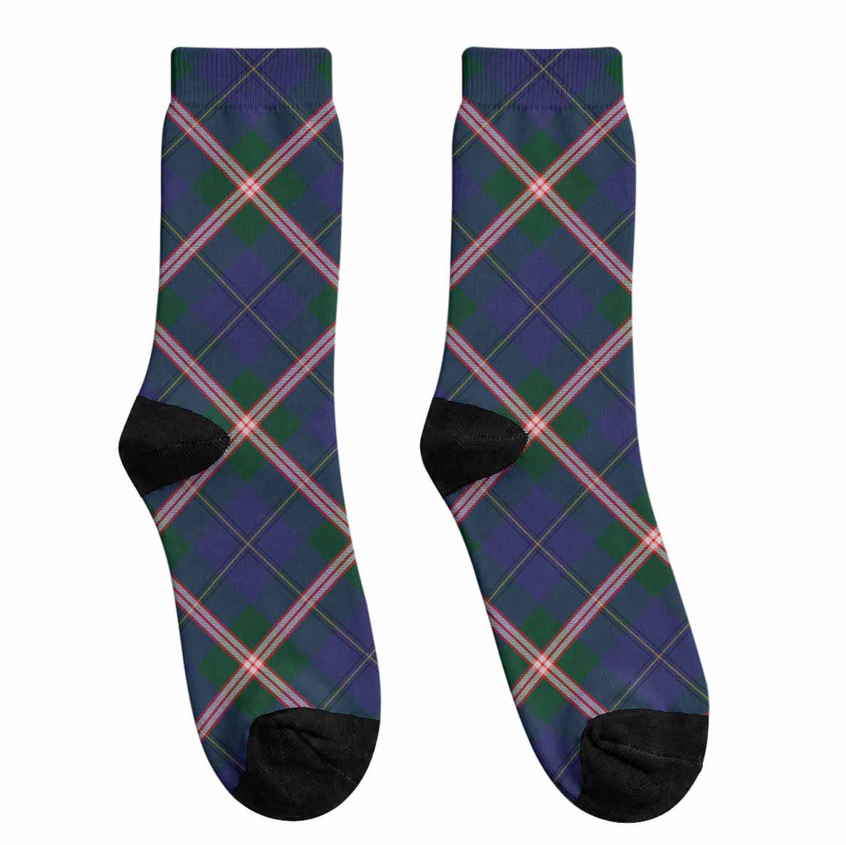 Canadian Centennial Canada Tartan Crew Socks Cross Style Crew Socks - Tartan Vibes Clothing