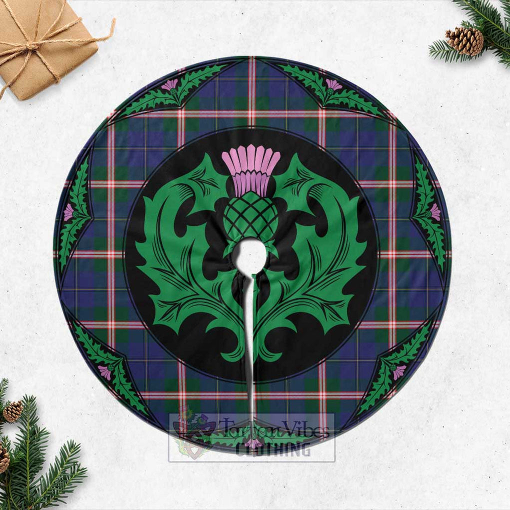 Tartan Vibes Clothing Canadian Centennial Canada Tartan Christmas Tree Skirt Scottish Thistle Style