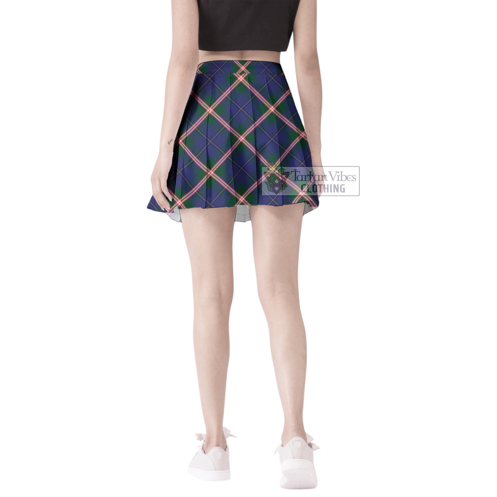 Tartan Vibes Clothing Canadian Centennial Canada Tartan Women's Plated Mini Skirt