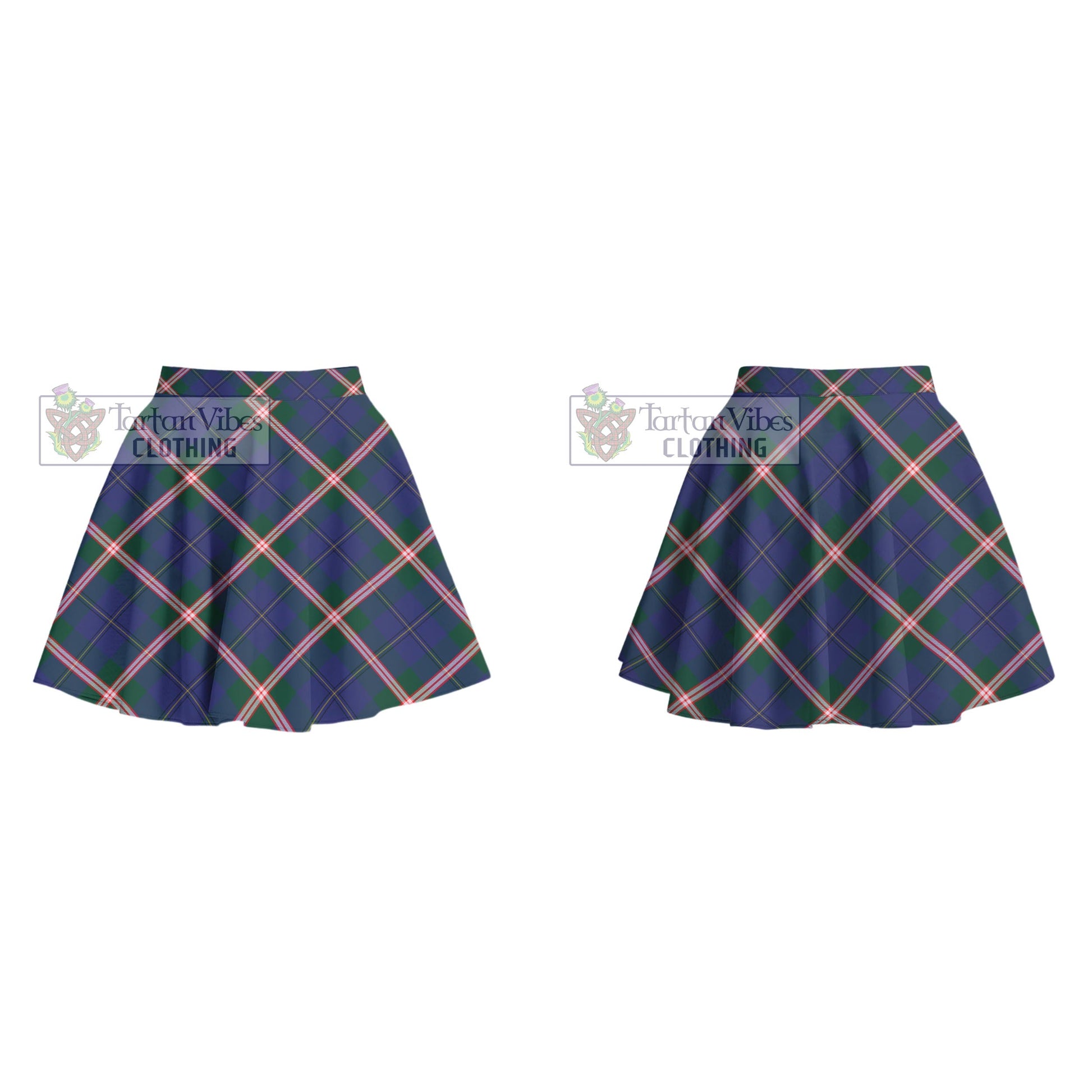 Tartan Vibes Clothing Canadian Centennial Canada Tartan Women's Plated Mini Skirt