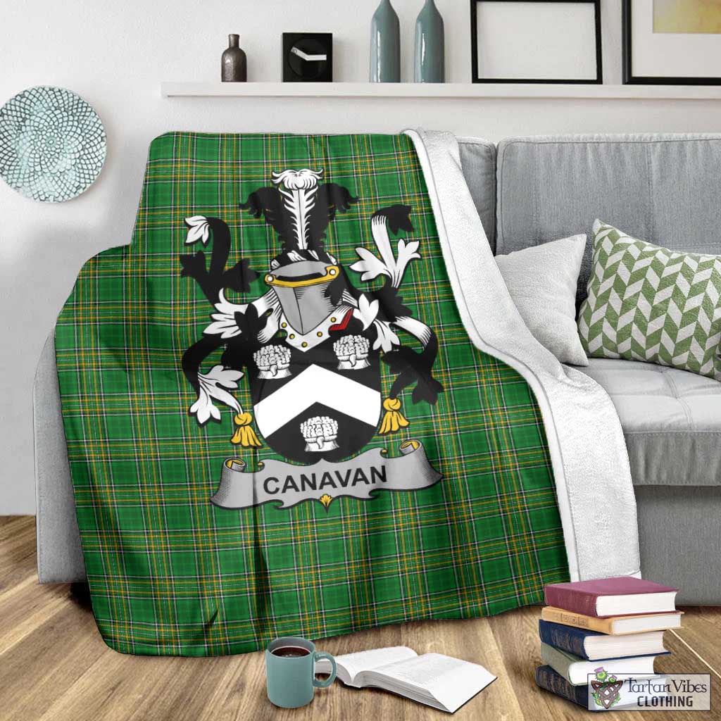 Canavan Irish Clan Tartan Blanket with Coat of Arms - Tartan Vibes Clothing