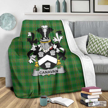 Canavan Irish Clan Tartan Blanket with Coat of Arms - Tartan Vibes Clothing