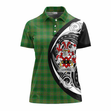 Candell Irish Clan Women's Polo Shirt Celtic Circle Style Women - Tartan Vibes Clothing