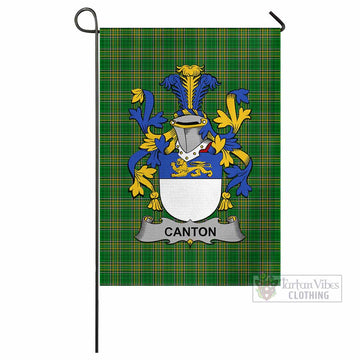 Canton Irish Clan Tartan Flag with Coat of Arms