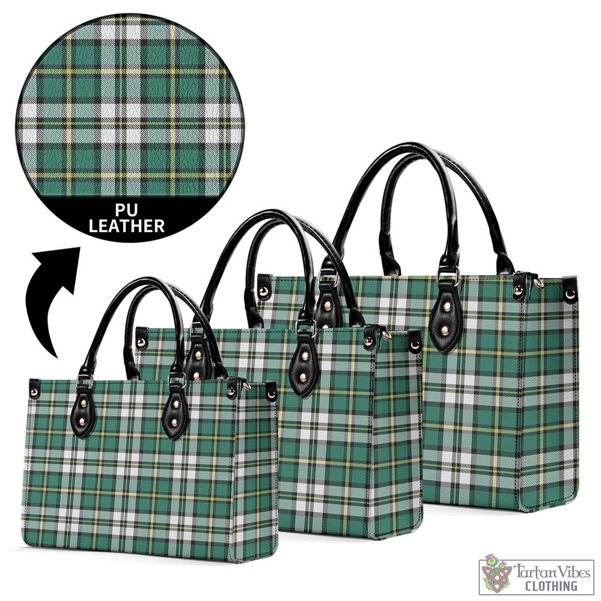 Tartan Vibes Clothing Cape Breton Island Canada Tartan Luxury Leather Handbags