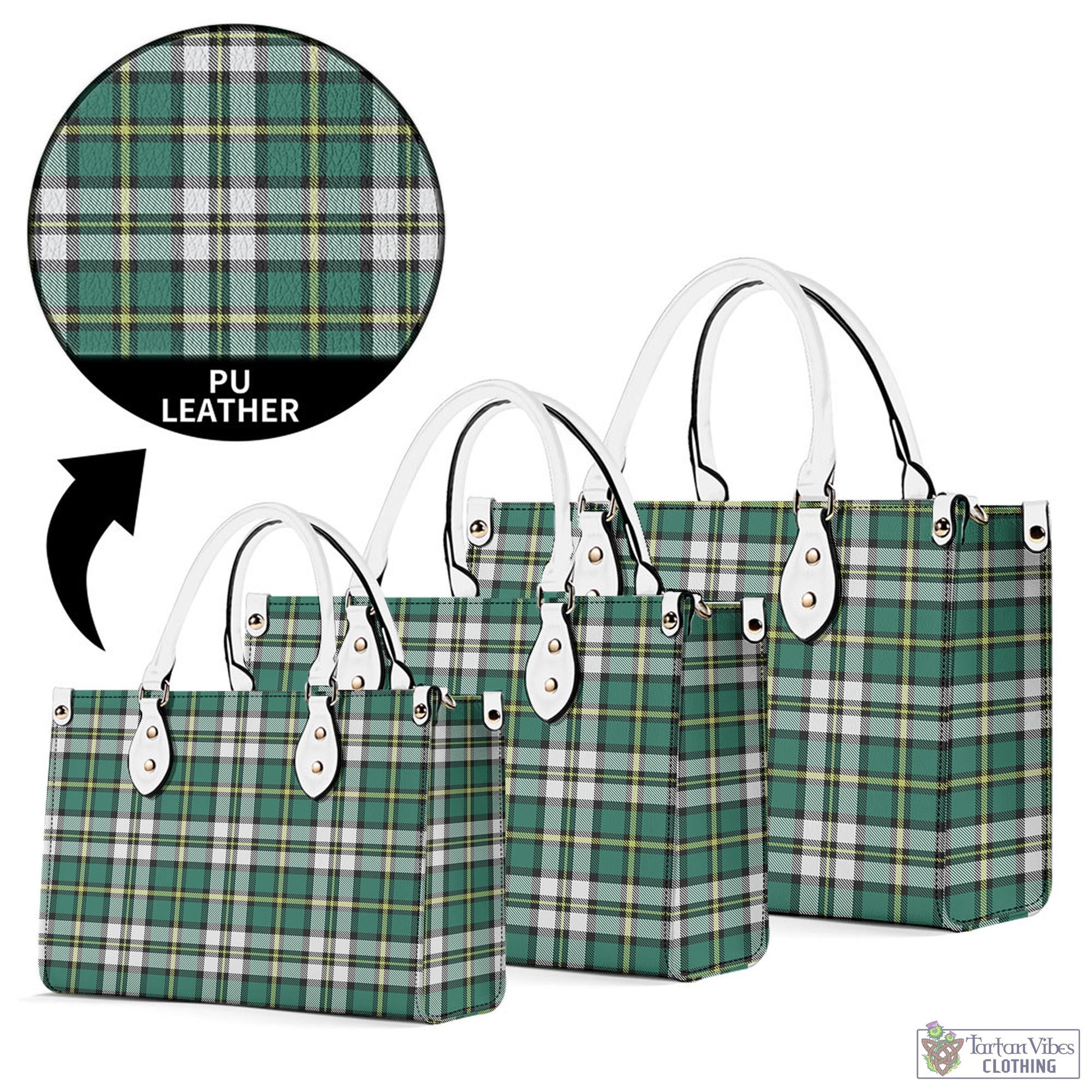 Tartan Vibes Clothing Cape Breton Island Canada Tartan Luxury Leather Handbags