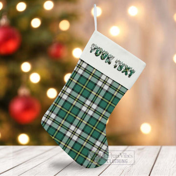 Cape Breton Island Canada Tartan Christmas Stocking with Personalized Text