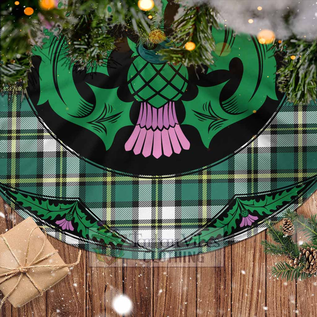 Tartan Vibes Clothing Cape Breton Island Canada Tartan Christmas Tree Skirt Scottish Thistle Style