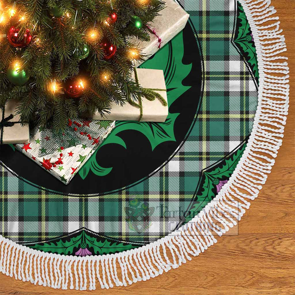 Tartan Vibes Clothing Cape Breton Island Canada Tartan Christmas Tree Skirt Scottish Thistle Style