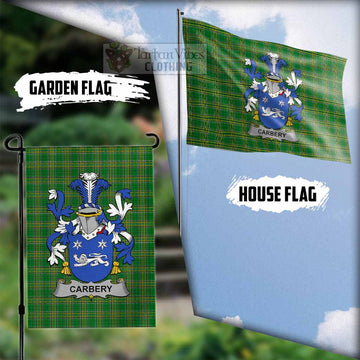 Carbery Irish Clan Tartan Flag with Coat of Arms