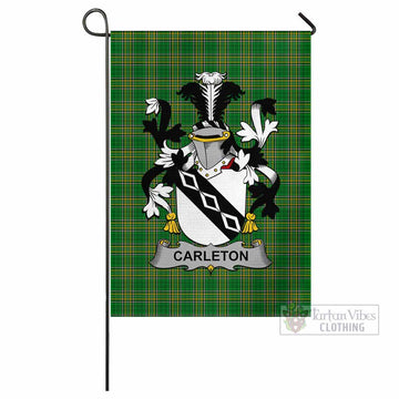 Carleton Irish Clan Tartan Flag with Coat of Arms