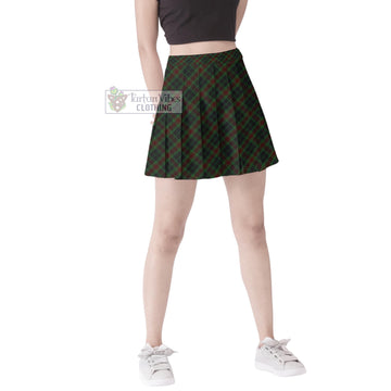 Carlow County Ireland Tartan Women's Plated Mini Skirt Cross Style