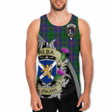 Carmichael Tartan Family Crest Men's Tank Top Lion Rampant Royal Thistle Shield Celtic Inspired Men - Tartan Vibes Clothing