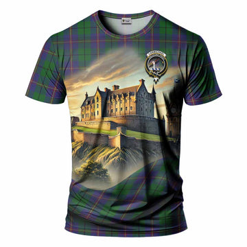 Carmichael Tartan Family Crest T-Shirt with Scottish Ancient Castle Style Kid's Shirt - Tartan Vibes Clothing