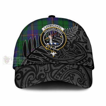 Carmichael Tartan Classic Cap with New Zealand Silver Fern Half Style