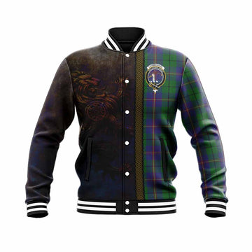 Carmichael Tartan Family Crest Baseball Jacket Alba Gu Brath Be Brave Lion Ancient Style Unisex - Tartan Vibes Clothing