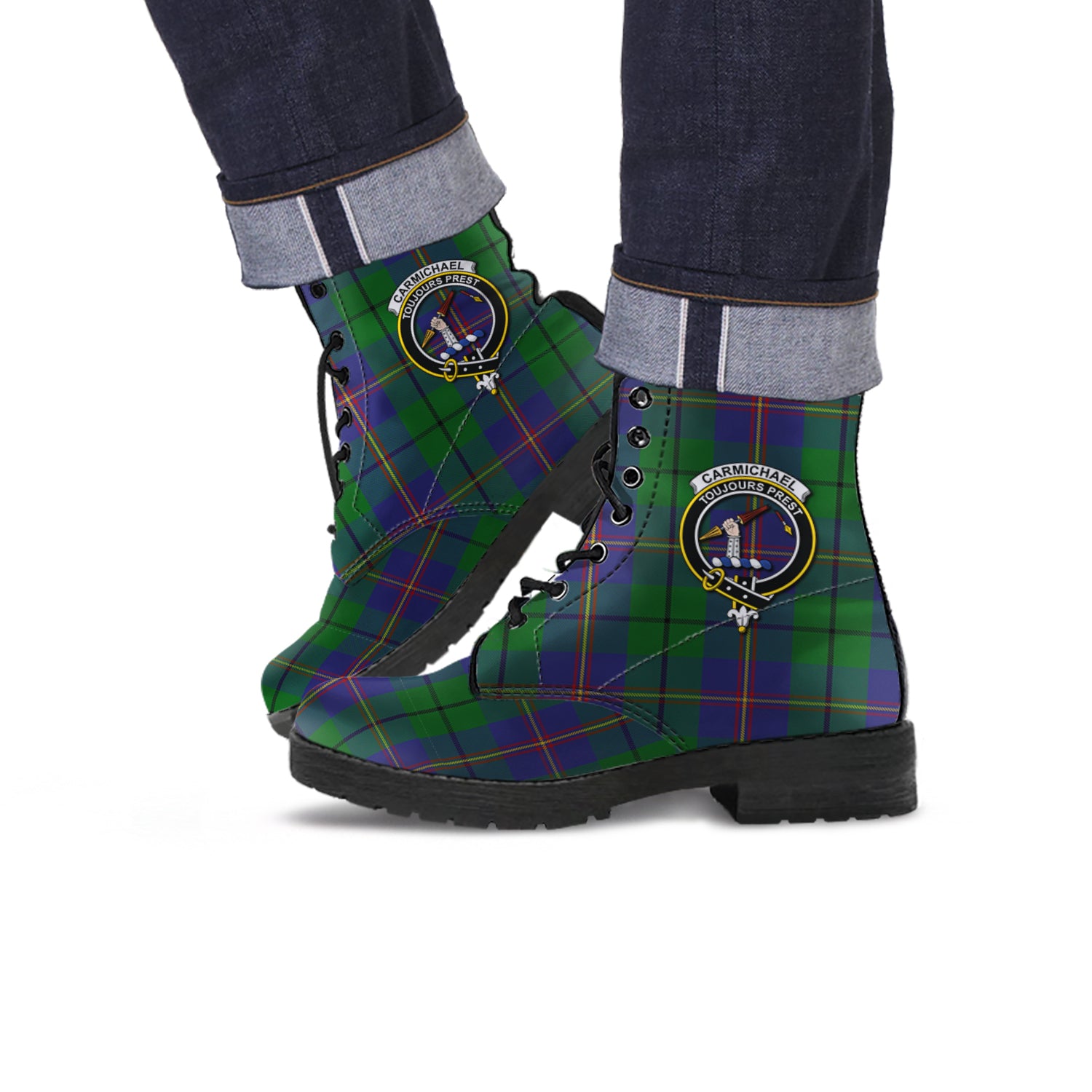 carmichael-tartan-leather-boots-with-family-crest