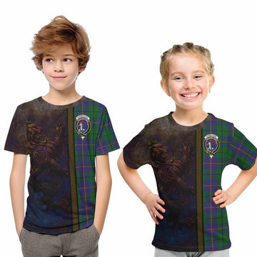 Carmichael Tartan Family Crest Kid T-Shirt Alba Gu Brath Be Brave Lion Ancient Style Youth XL Size14 - Tartan Vibes Clothing