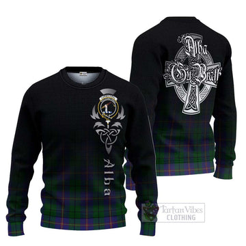 Carmichael Tartan Ugly Sweater Featuring Alba Gu Brath Family Crest Celtic Inspired