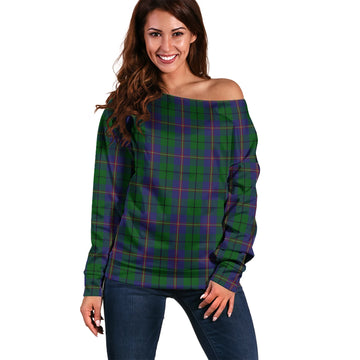 Carmichael Tartan Off Shoulder Women Sweater