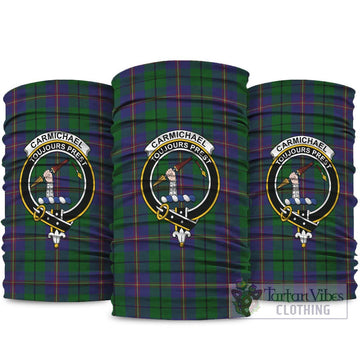 Carmichael Tartan Neck Gaiters, Tartan Bandanas, Tartan Head Band with Family Crest