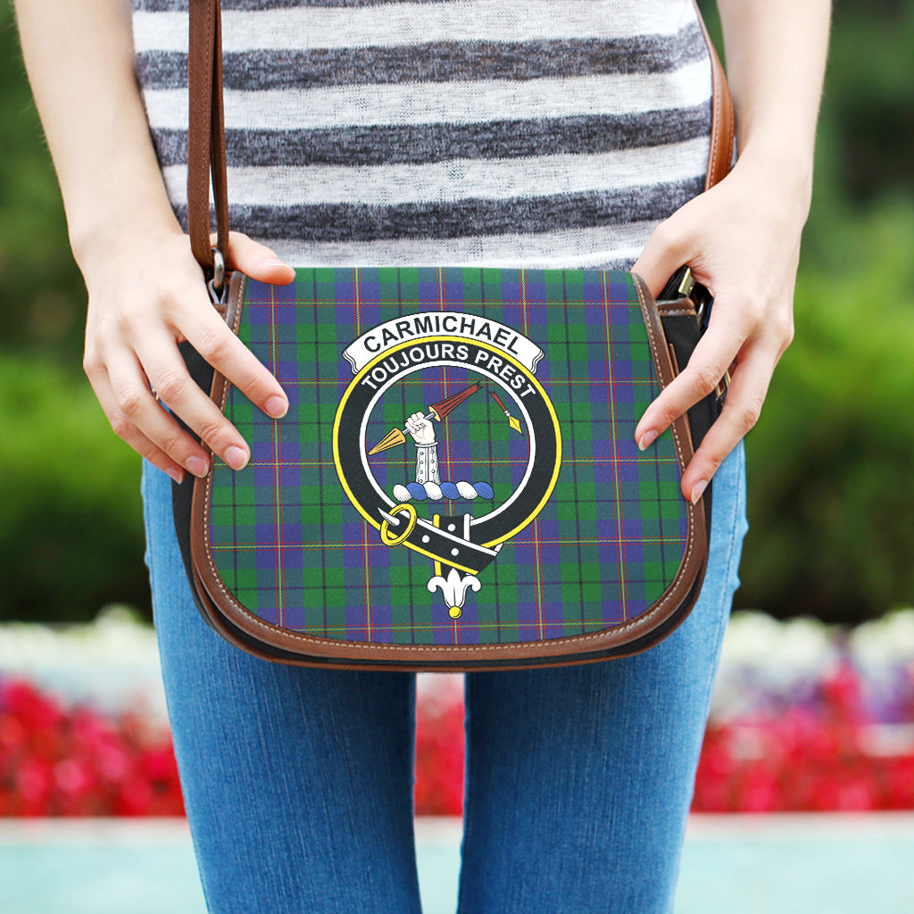 Carmichael Tartan Saddle Bag with Family Crest One Size - Tartan Vibes Clothing