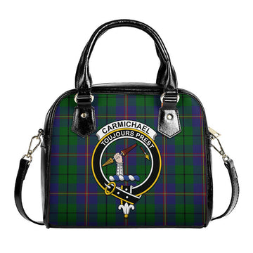 Carmichael Tartan Shoulder Handbags with Family Crest