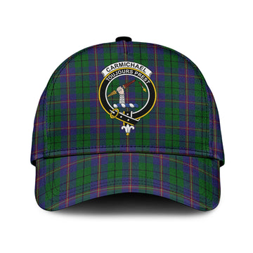 Carmichael Tartan Classic Cap with Family Crest