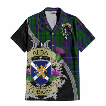 Carmichael Tartan Family Crest Hawaiian Shirt Lion Rampant Royal Thistle Shield Celtic Inspired Kid - Tartan Vibes Clothing