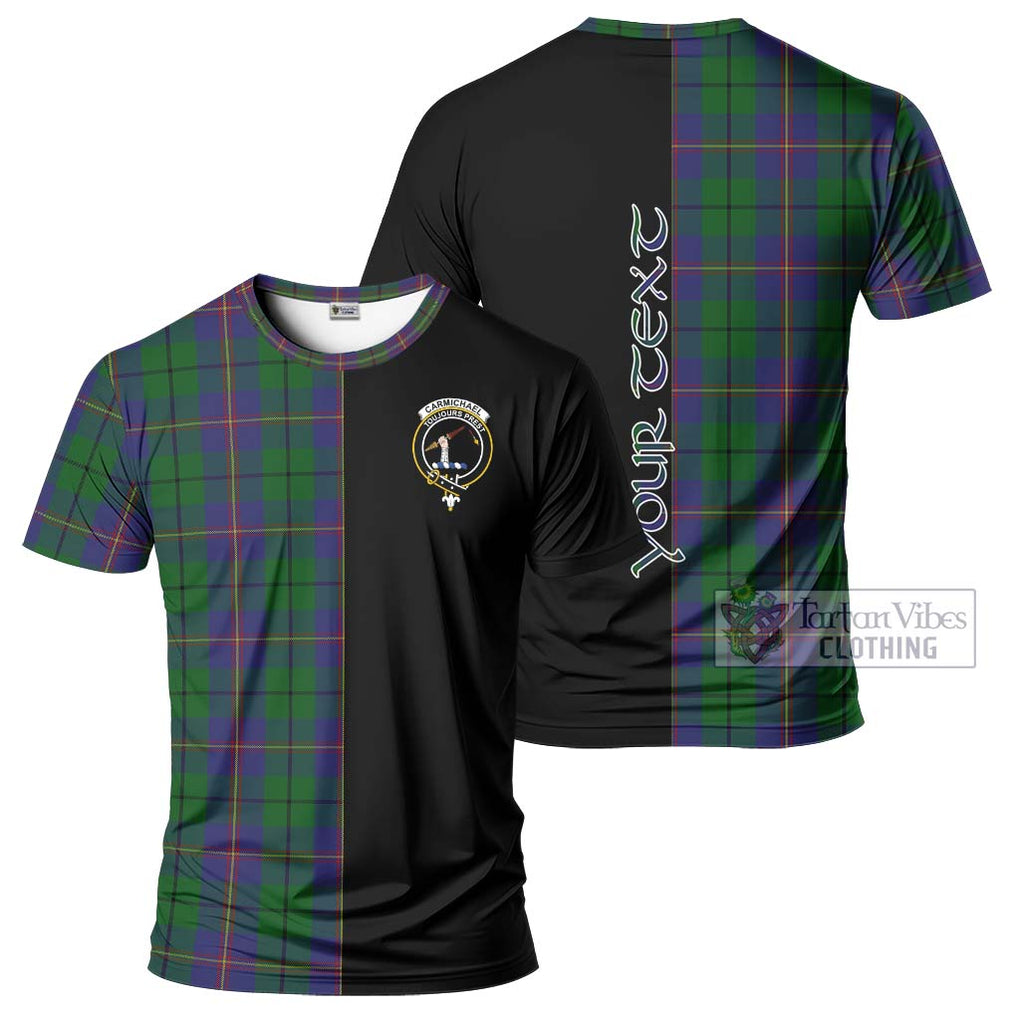 Carmichael Tartan T-Shirt with Family Crest and Half Of Me Style Kid's Shirt - Tartanvibesclothing Shop