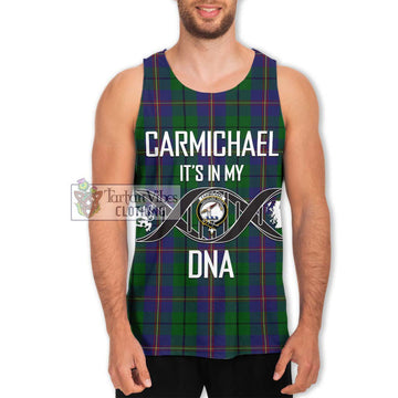 Carmichael Tartan Men's Tank Top with Family Crest DNA In Me Style