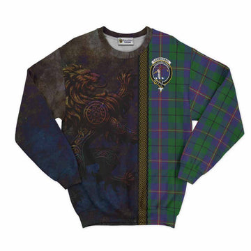 Carmichael Tartan Family Crest Sweatshirt Alba Gu Brath Be Brave Lion Ancient Style Unisex - Tartan Vibes Clothing