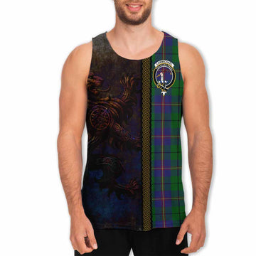 Carmichael Tartan Family Crest Men's Tank Top Alba Gu Brath Be Brave Lion Ancient Style Men - Tartan Vibes Clothing