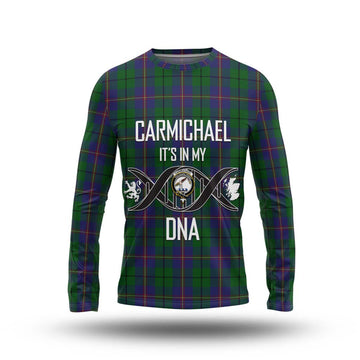 Carmichael Tartan Long Sleeve T-Shirt with Family Crest DNA In Me Style